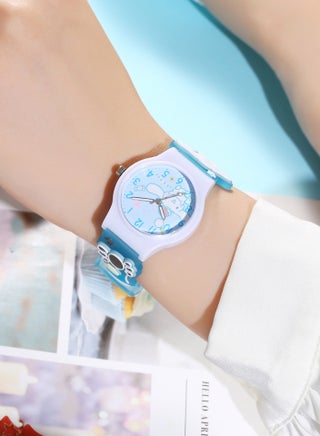 5 PCS Cartoon Children Watch,Square Cartoon Sanrio Pattern Children's Watch Silicone Strap Suitable for Kids of All Ages Gift Watches - view 4